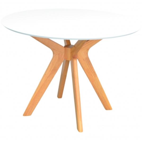 Masă de bucătărie fixă Evelin RAFFLES ROUND MDF/ White photo 1