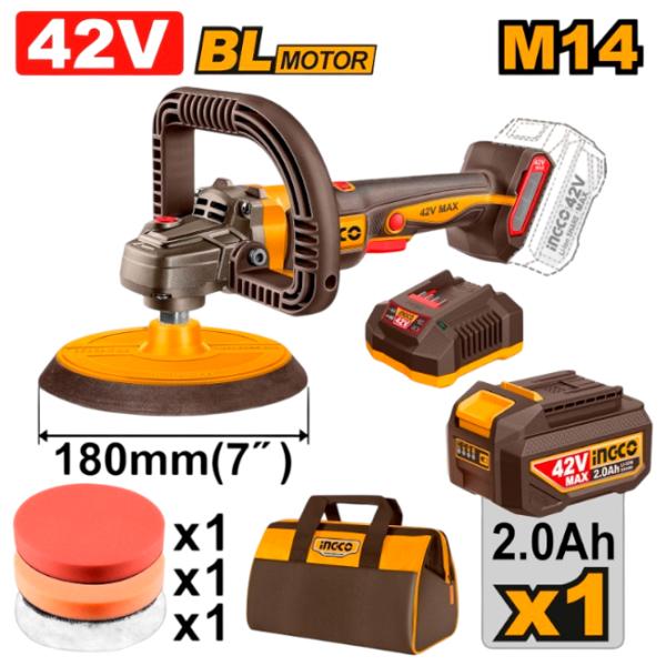 Mașină de lustruit INGCO APLI42181 De polisat / / Black photo 5