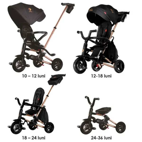 Triciclu Qplay Nova Plus Rubber 25 kg / Gold photo 5