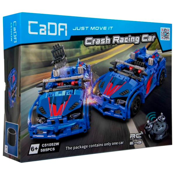 Constructor cu telecomandă CaDa Crash Racing Car Mașină/ Blue photo 1
