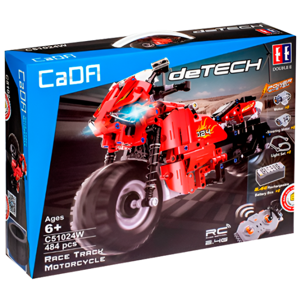 Constructor cu telecomandă CaDa Race Track Motorcycle Motocicletă/ Red photo 1