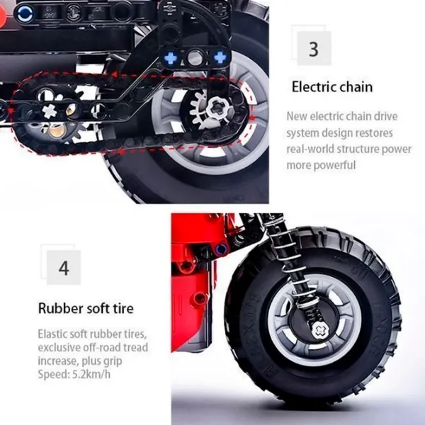 Constructor cu telecomandă CaDa Race Track Motorcycle Motocicletă/ Red photo 7