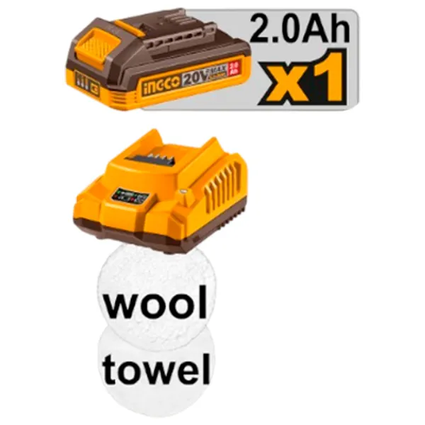 Șlefuitor INGCO COPLI2025481 Cu excentric / / Yellow photo 2