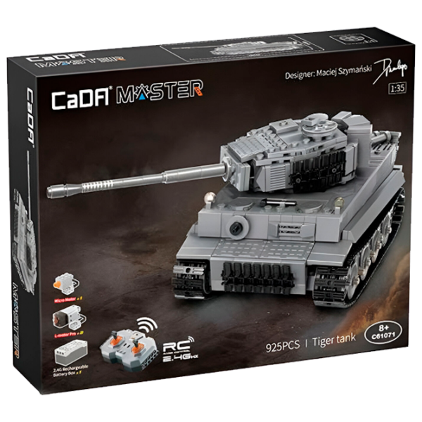 Конструктор с радиоуправлением CaDa Tiger Tank Транспорт/ Серый photo 1