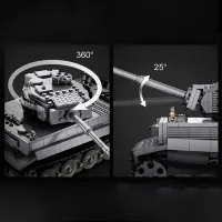Constructor cu telecomandă CaDa Tiger Tank Transport/ Gray photo 5