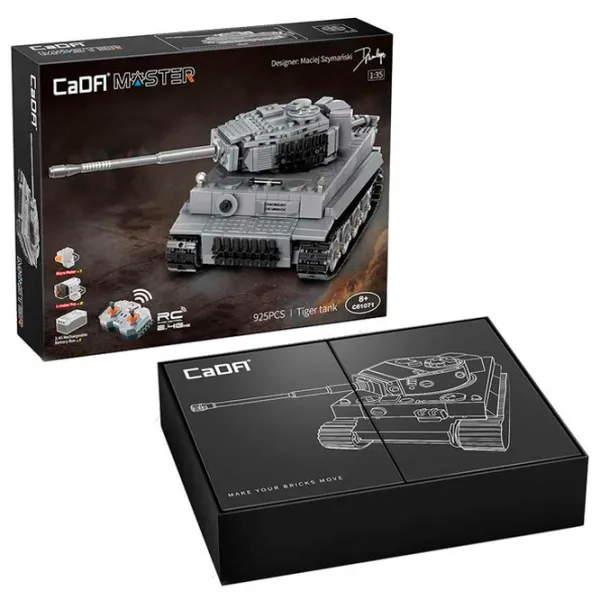 Конструктор с радиоуправлением CaDa Tiger Tank Транспорт/ Серый photo 6