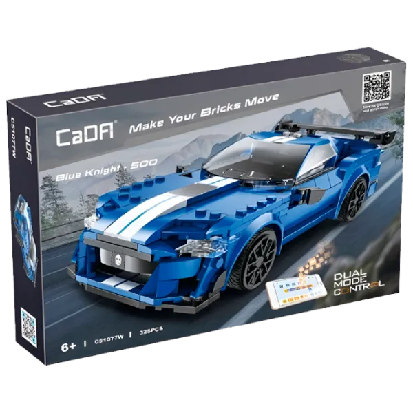 Constructor cu telecomandă CaDa Blue Knight - 500 Mașină/ Blue photo 1