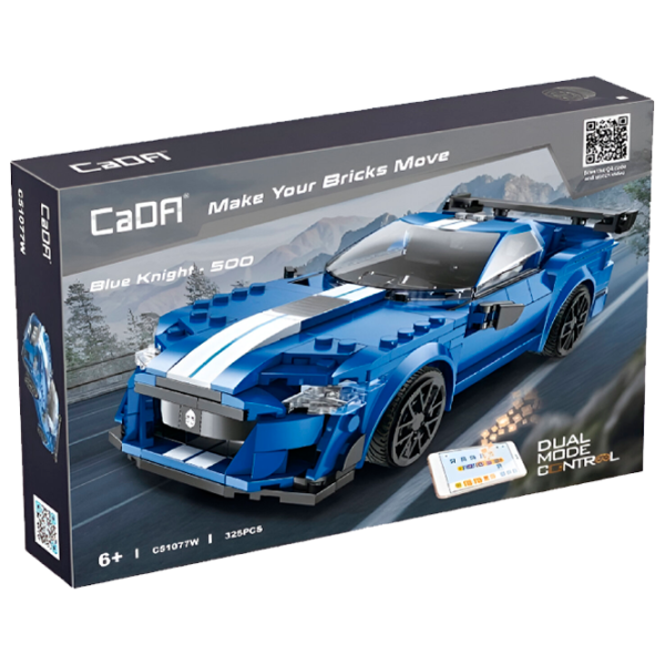Constructor cu telecomandă CaDa Blue Knight - 500 Mașină/ Blue photo 1