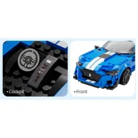 Constructor cu telecomandă CaDa Blue Knight - 500 Mașină/ Blue photo 5