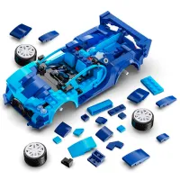 Constructor cu telecomandă CaDa Bugatti Veyron Mașină/ Blue photo 5