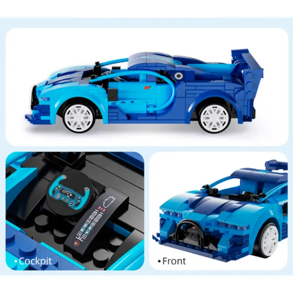 Конструктор с радиоуправлением CaDa Bugatti Veyron Автомобиль/ Синий photo 6