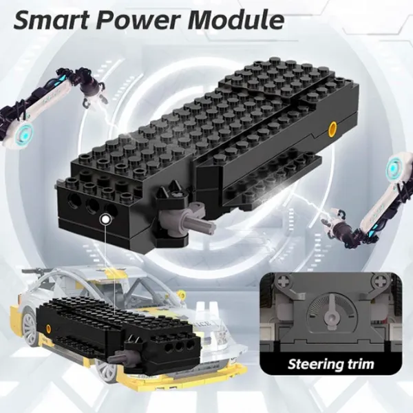 Конструктор с радиоуправлением CaDa Opel Astra V8 Coupe Автомобиль/ Белый photo 8