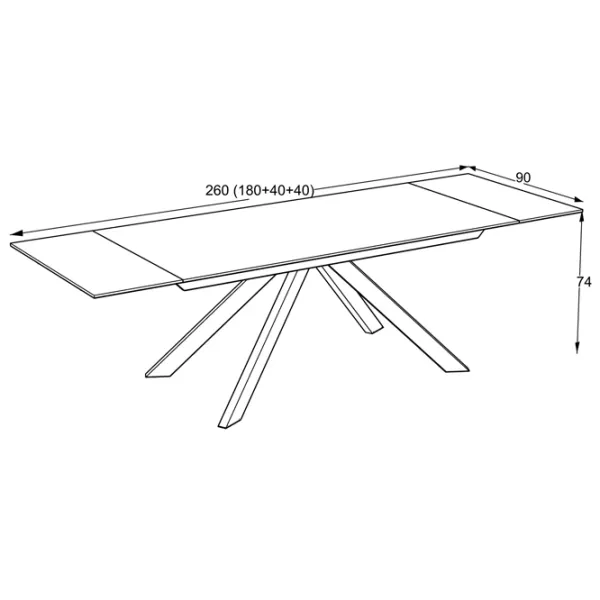 Masă de bucătărie extensibilă Magnus Ekin Ceramică/ Gray photo 5