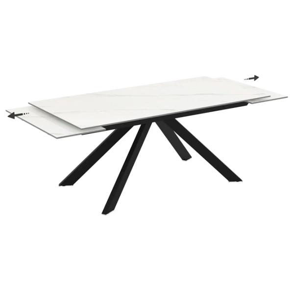 Кухонный стол раскладной Magnus Ekin Керамика/ Белый photo 3 Кухонный стол раскладной Magnus Ekin Керамика/ Белый photo 3