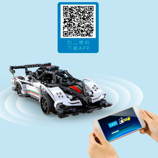 Constructor cu telecomandă CaDa Z-Wind Mașină/ Black photo 5