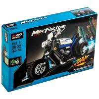 Constructor DeCool Pull Back Police Motorbike Motocicletă/ Black