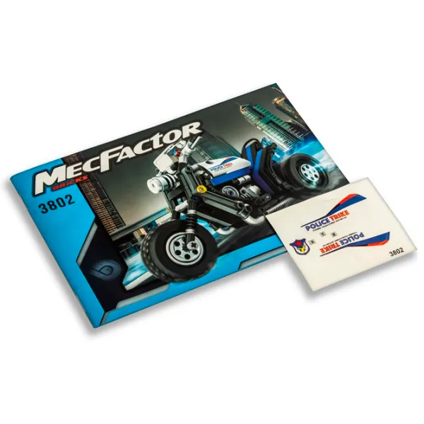 Constructor DeCool Pull Back Police Motorbike Motocicletă/ Black photo 4