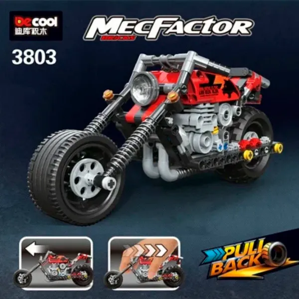 Конструктор DeCool Motorcycle Транспорт/ Красный photo 4