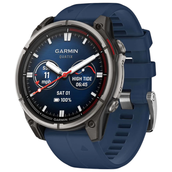 Ceas inteligent Garmin Quatix 8  1.4" / 47 mm / Titanium - Blue / 010-02904-51 photo 1