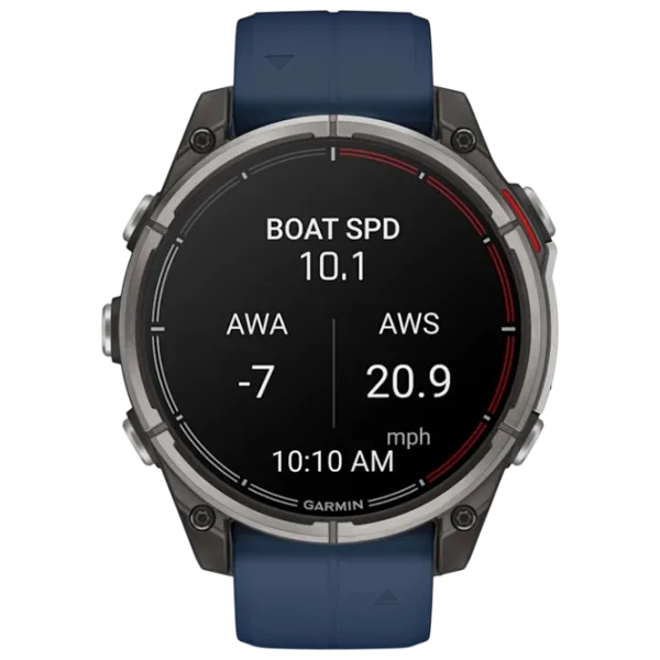 Ceas inteligent Garmin Quatix 8  1.4" / 47 mm / Titanium - Blue / 010-02904-51 photo 2