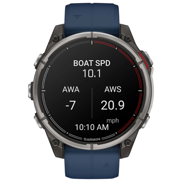 Ceas inteligent Garmin Quatix 8  1.4" / 47 mm / Titanium - Blue / 010-02904-51 photo 2