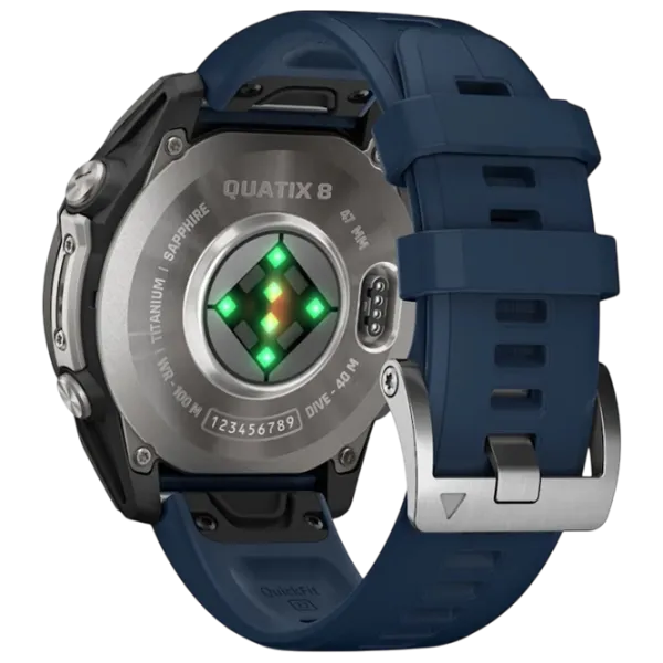 Ceas inteligent Garmin Quatix 8  1.4" / 47 mm / Titanium - Blue / 010-02904-51 photo 5