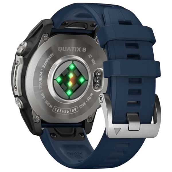 Ceas inteligent Garmin Quatix 8  1.4" / 47 mm / Titanium - Blue / 010-02904-51 photo 5