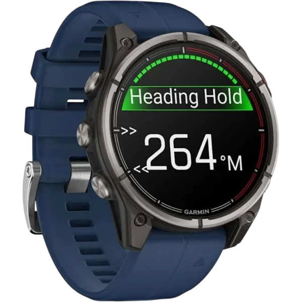 Ceas inteligent Garmin Quatix 8  1.4" / 47 mm / Titanium - Blue / 010-02904-51 photo 7