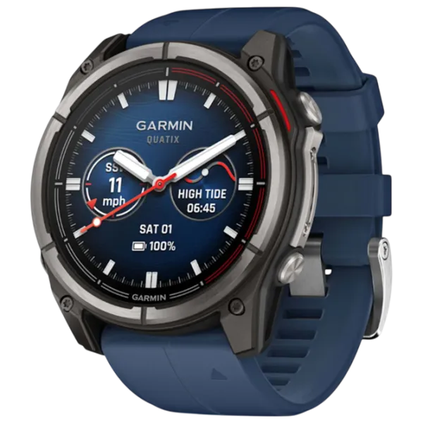 Ceas inteligent Garmin Quatix 8  1.4" / 51 mm / Titanium - Blue / 010-02905-A3 photo 1 Ceas inteligent Garmin Quatix 8  1.4" / 51 mm / Titanium - Blue / 010-02905-A3 photo 1
