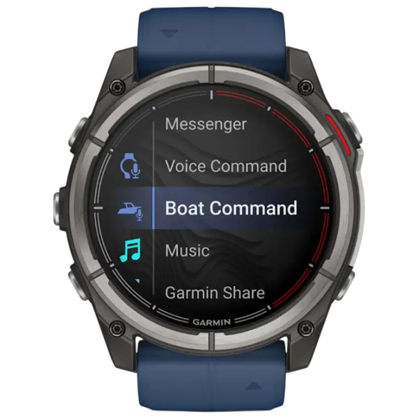Ceas inteligent Garmin Quatix 8  1.4" / 51 mm / Titanium - Blue / 010-02905-A3 photo 5 Ceas inteligent Garmin Quatix 8  1.4" / 51 mm / Titanium - Blue / 010-02905-A3 photo 5