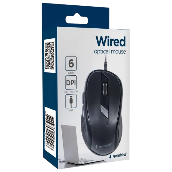 Mouse Gembird MUS-6B-01 Black photo 4