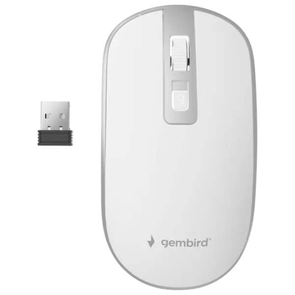 Mouse Gembird MUSW-4B-06-WS White photo 1