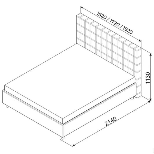 Кровать Ambianta Coral 140 x 200 см / ЛДСП / Черный photo 4
