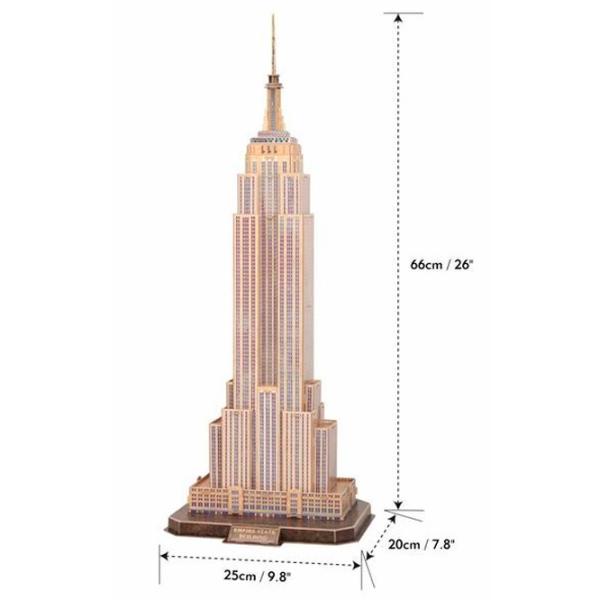 Puzzle 3D CubicFun EMPIRE STATE BUILDING 6+/ Numărul de piese: 55 photo 2