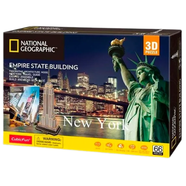 Puzzle 3D CubicFun EMPIRE STATE BUILDING 6+/ Numărul de piese: 55 photo 5