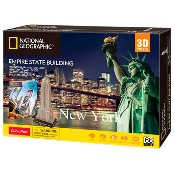 Puzzle 3D CubicFun EMPIRE STATE BUILDING 6+/ Numărul de piese: 55 photo 5