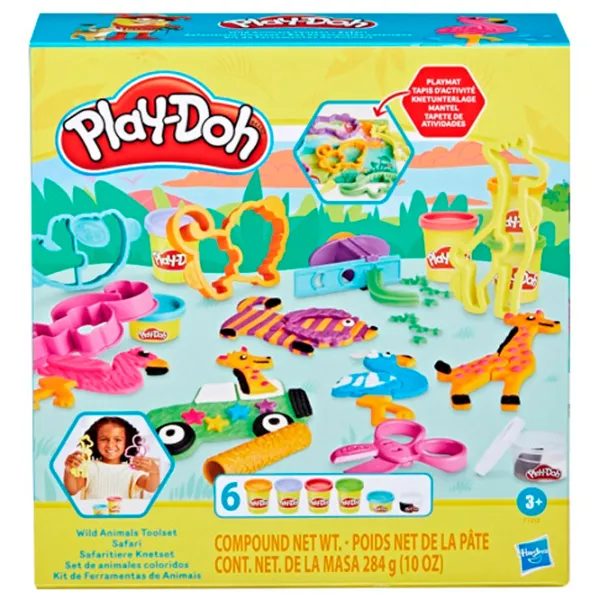 Набор пластилина Play-Doh Wild animals Разноцветный / 5+ photo 1