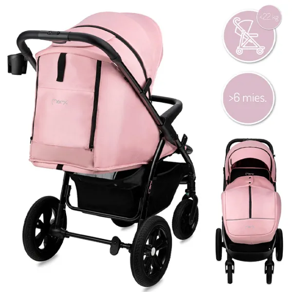 Cărucior pentru copil MoMi Miya / Pink photo 9