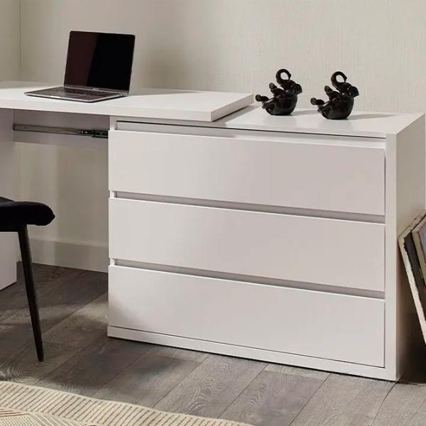 Comodă Ambianta Extensibila 78.5 x 98 x 43 / PAL / Alb photo 1