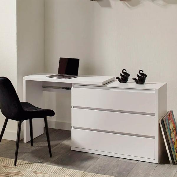 Comodă Ambianta Extensibila 78.5 x 98 x 43 / PAL / Alb photo 2