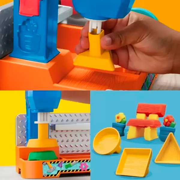 Набор пластилина Play-Doh Stamp & Saw Tool Bench Разноцветный / 3+ photo 2