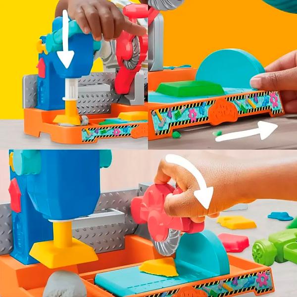 Набор пластилина Play-Doh Stamp & Saw Tool Bench Разноцветный / 3+ photo 3