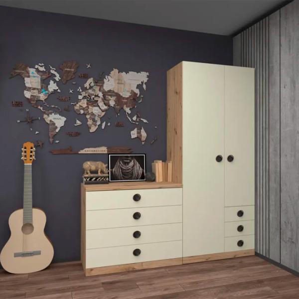 Comodă Ambianta AMIGO 1.0 m 84.2 x 100.2 x 52 / PAL / Cream photo 4