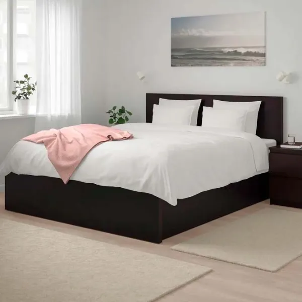 Кровать Ikea Malm 180 x 200 см / Массив / Черно-Коричневый photo 6