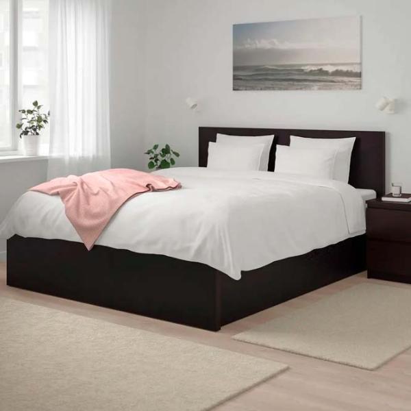 Кровать Ikea Malm 180 x 200 см / Массив / Черно-Коричневый photo 6