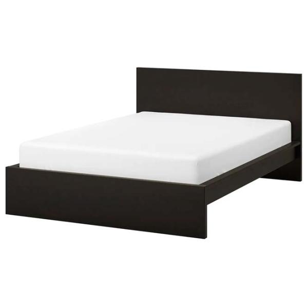 Pat Ikea Malm 180 x 200 cm / Masiv / Black-Brown photo 1 Pat Ikea Malm 180 x 200 cm / Masiv / Black-Brown photo 1
