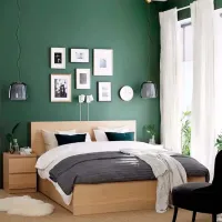 Кровать Ikea Malm/Lonset 2 180 x 200 см / Шпон / Дубовый шпон беленый photo 2
