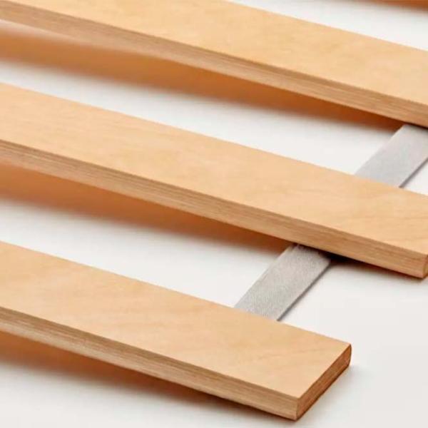 Кровать Ikea Malm/Luroy 4 160 x 200 см / Шпон / Дубовый шпон беленый photo 9