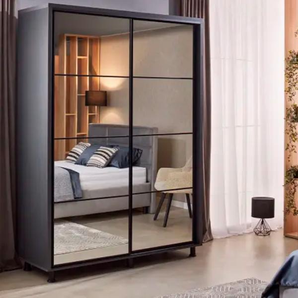 Dulap Ambianta Torino 180 x 58 x 224 / DSP / Grafit photo 2 Dulap Ambianta Torino 180 x 58 x 224 / DSP / Grafit photo 2