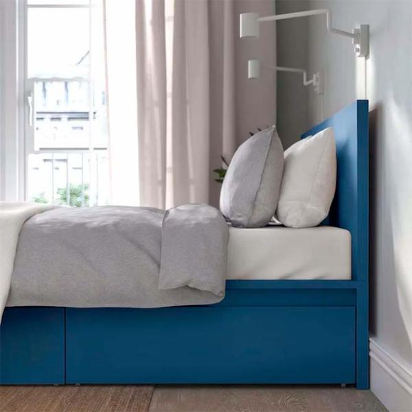 Pat Ikea Malm/Luroy 4 160 x 200 cm / Furnir / Blue photo 3 Pat Ikea Malm/Luroy 4 160 x 200 cm / Furnir / Blue photo 3